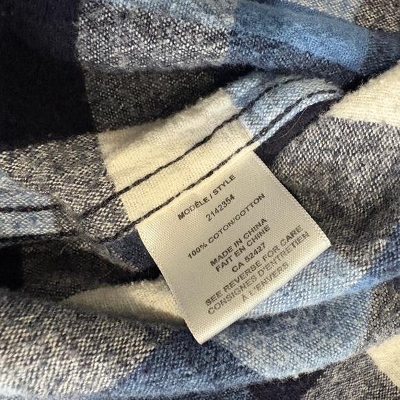 Ducks Unlimited Canada blue plaid heavy cotton button jacket size large shirt - Picture 4 of 11